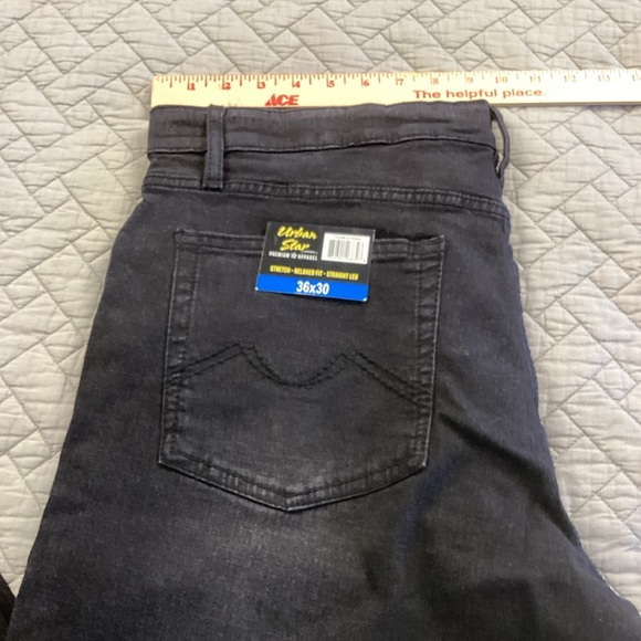 Urban Star NWT Classic Black Straight Men's Jeans 36x30 - Picture 8 of 8